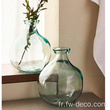 Vase en verre en verre recyclé vases en verre de table